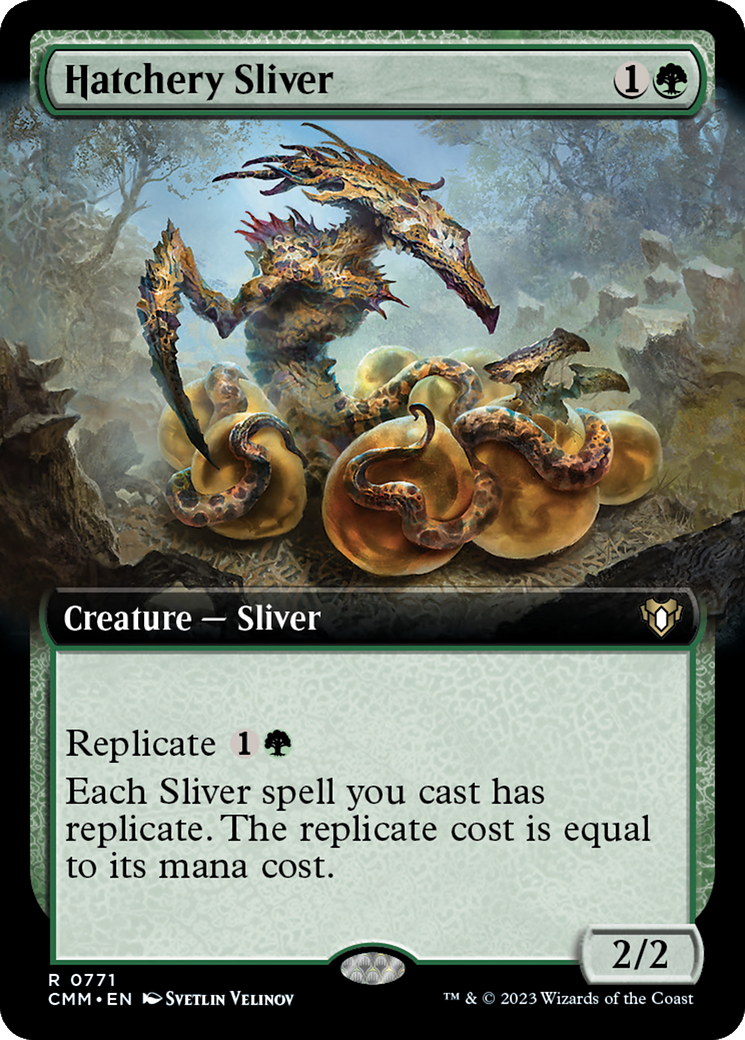 Hatchery Sliver (Extended Art) [Commander Masters] | The CG Realm