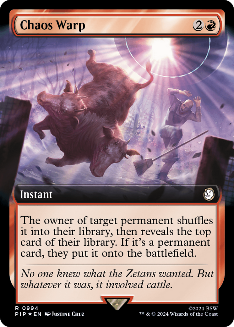 Chaos Warp (Extended Art) (Surge Foil) [Fallout] | The CG Realm