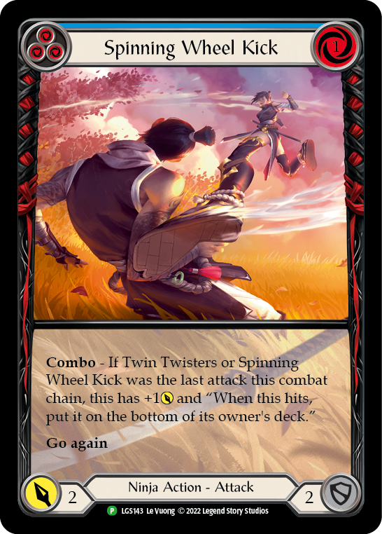 Spinning Wheel Kick (Blue) [LGS143] (Promo)  Rainbow Foil | The CG Realm