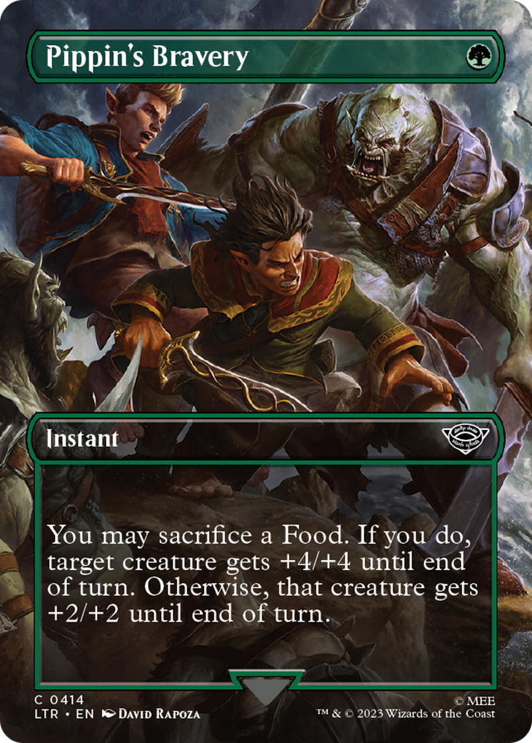 Pippin's Bravery (Borderless Alternate Art) [The Lord of the Rings: Tales of Middle-Earth] | The CG Realm