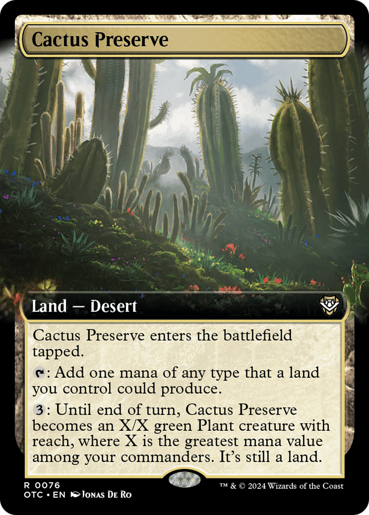 Cactus Preserve (Extended Art) [Outlaws of Thunder Junction Commander] | The CG Realm