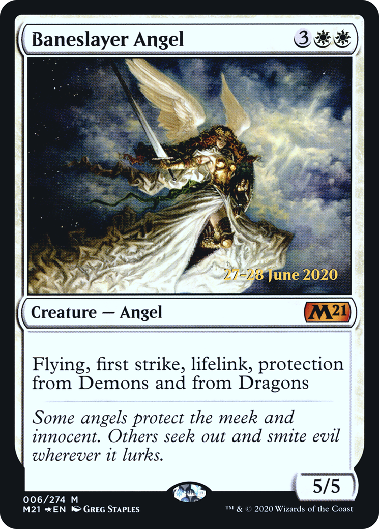 Baneslayer Angel (PRE-06S) - Core Set 2021 Promos Foil