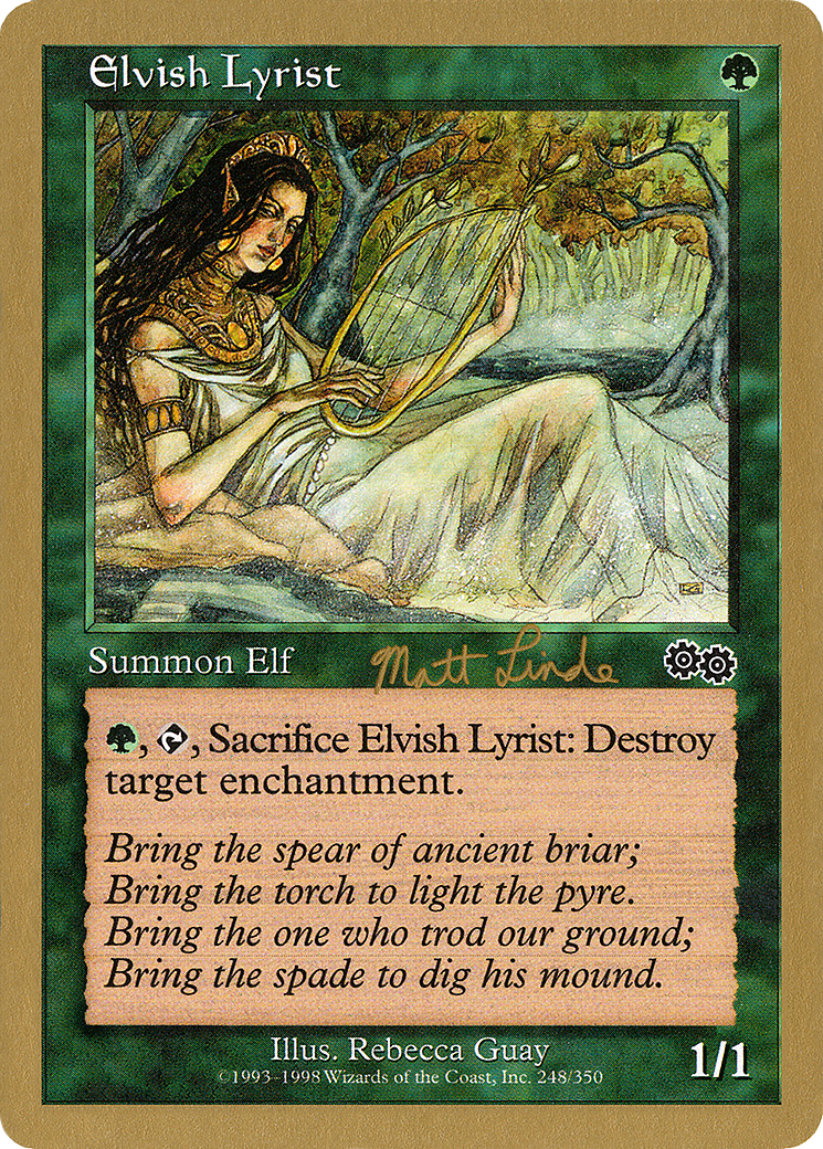 Elvish Lyrist - 1999 Matt Linde (USG) (WCD-) - World Championship Decks 1999
