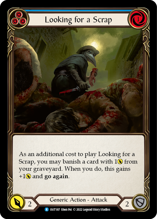 Looking for a Scrap (Blue) [OUT197] (Outsiders)  Rainbow Foil | The CG Realm