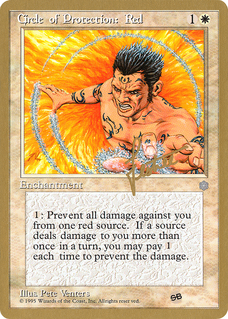 Circle of Protection: Red - 1996 Bertrand Lestree (ICE) (SB) (WCD-) - Pro Tour Collector Set