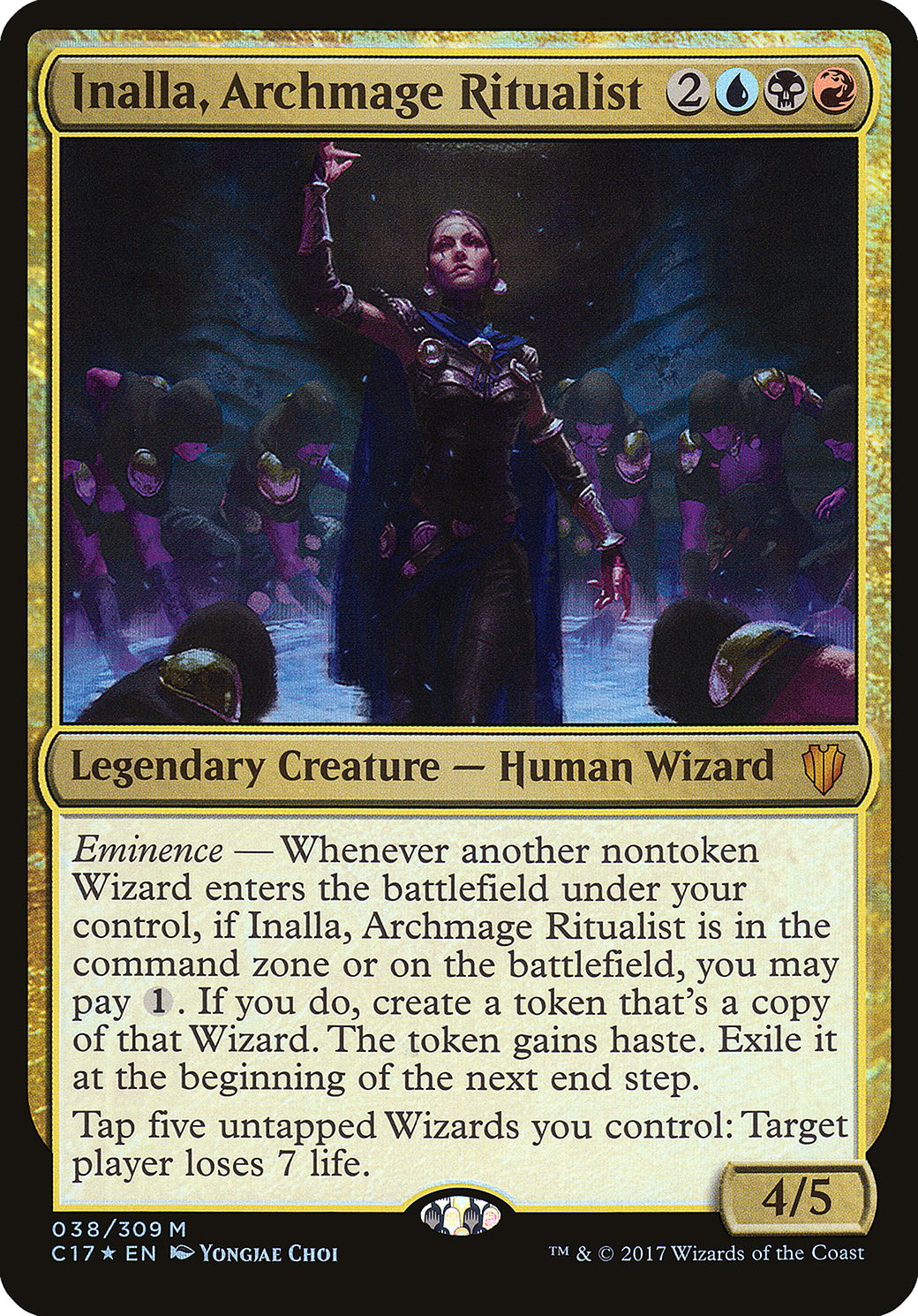 Inalla, Archmage Ritualist (Commander 2017) (OVER-038) - Commander 2017 Oversized Foil