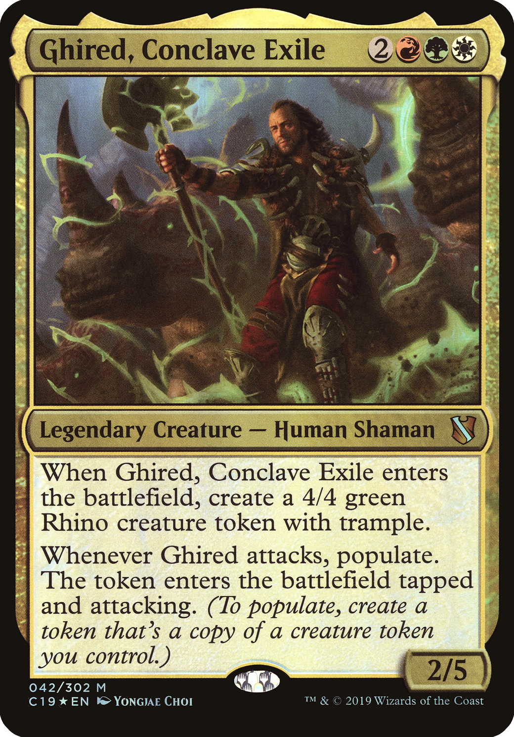 Ghired, Conclave Exile (Commander 2019) (OVER-042) - Commander 2019 Oversized Foil
