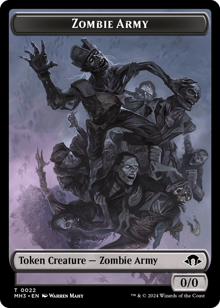 Phyrexian Germ // Zombie Army Double-Sided Token (MH3-16 // 22) - Modern Horizons 3 Foil
