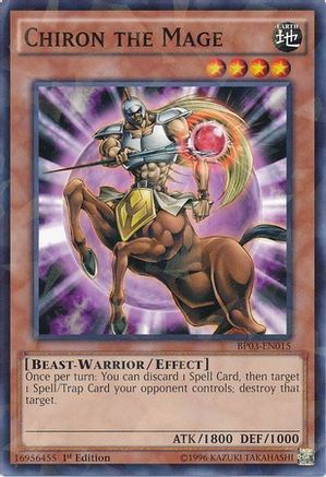 Chiron the Mage (Shatterfoil) (BP03-EN015) - Battle Pack 3: Monster League 1st Edition