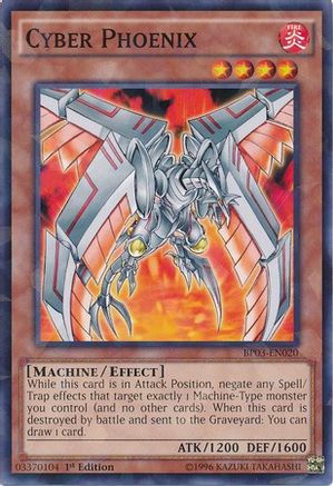 Cyber Phoenix (Shatterfoil) (BP03-EN020) - Battle Pack 3: Monster League 1st Edition
