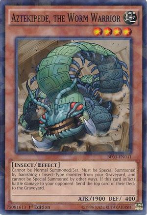 Aztekipede, the Worm Warrior (Shatterfoil) (BP03-EN041) - Battle Pack 3: Monster League 1st Edition