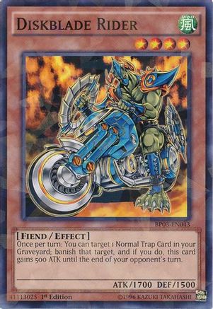 Diskblade Rider (Shatterfoil) (BP03-EN043) - Battle Pack 3: Monster League 1st Edition