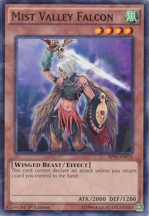 Mist Valley Falcon (Shatterfoil) (BP03-EN074) - Battle Pack 3: Monster League 1st Edition