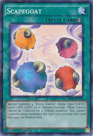 Scapegoat (Shatterfoil) (BP03-EN139) - Battle Pack 3: Monster League 1st Edition