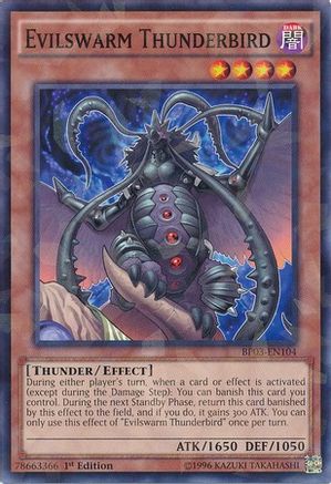 Evilswarm Thunderbird (Shatterfoil) (BP03-EN104) - Battle Pack 3: Monster League 1st Edition