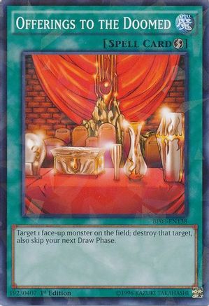 Offerings to the Doomed (Shatterfoil) (BP03-EN138) - Battle Pack 3: Monster League 1st Edition