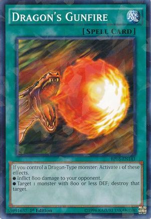 Dragon's Gunfire (Shatterfoil) (BP03-EN141) - Battle Pack 3: Monster League 1st Edition