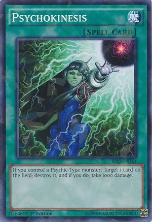 Psychokinesis (Shatterfoil) (BP03-EN161) - Battle Pack 3: Monster League 1st Edition