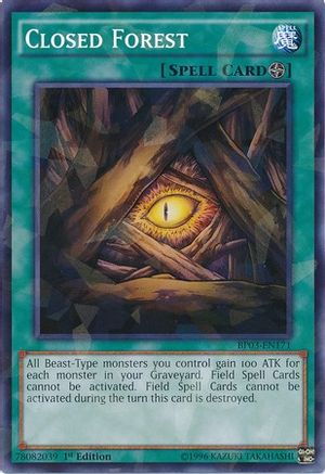 Closed Forest (Shatterfoil) (BP03-EN171) - Battle Pack 3: Monster League 1st Edition