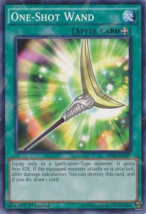 One-Shot Wand (Shatterfoil) (BP03-EN179) - Battle Pack 3: Monster League 1st Edition