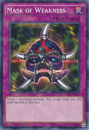 Mask of Weakness (Shatterfoil) (BP03-EN190) - Battle Pack 3: Monster League 1st Edition