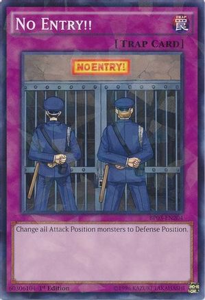 No Entry!! (Shatterfoil) (BP03-EN204) - Battle Pack 3: Monster League 1st Edition