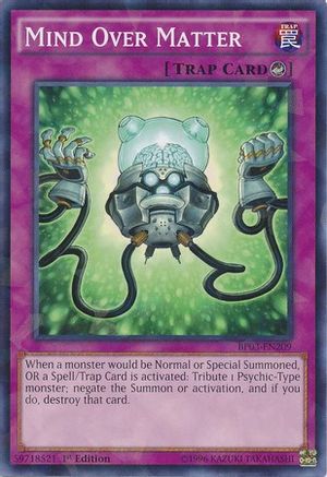 Mind Over Matter (Shatterfoil) (BP03-EN209) - Battle Pack 3: Monster League 1st Edition