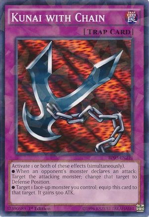 Kunai with Chain (Shatterfoil) (BP03-EN210) - Battle Pack 3: Monster League 1st Edition
