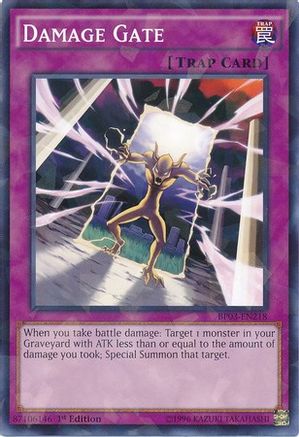 Damage Gate (Shatterfoil) (BP03-EN218) - Battle Pack 3: Monster League 1st Edition