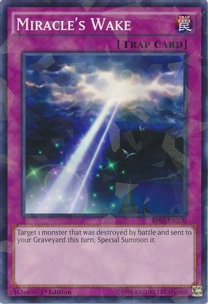 Miracle's Wake (Shatterfoil) (BP03-EN220) - Battle Pack 3: Monster League 1st Edition