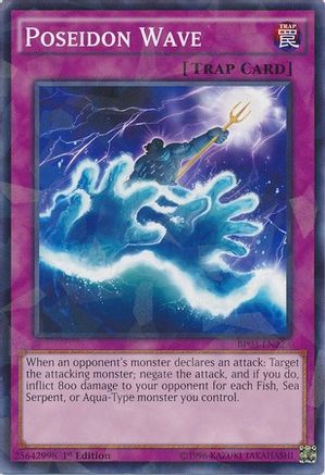 Poseidon Wave (Shatterfoil) (BP03-EN223) - Battle Pack 3: Monster League 1st Edition