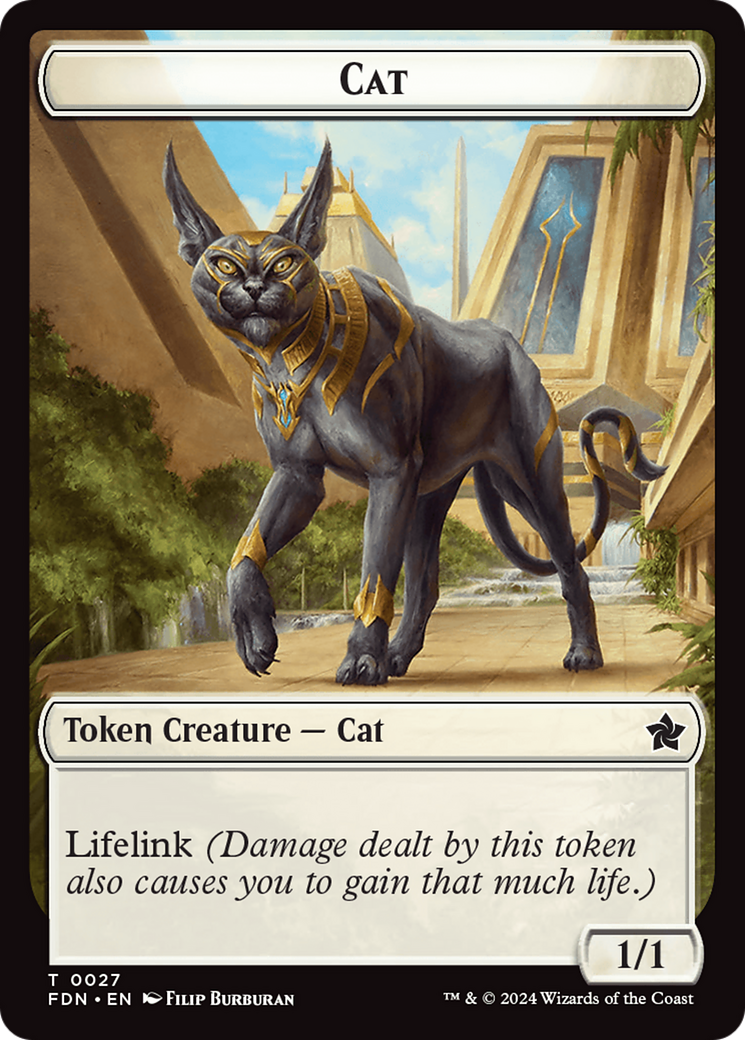 Cat (0027) // Phyrexian Goblin Double-Sided Token (FDN-27 // 31) - Foundations