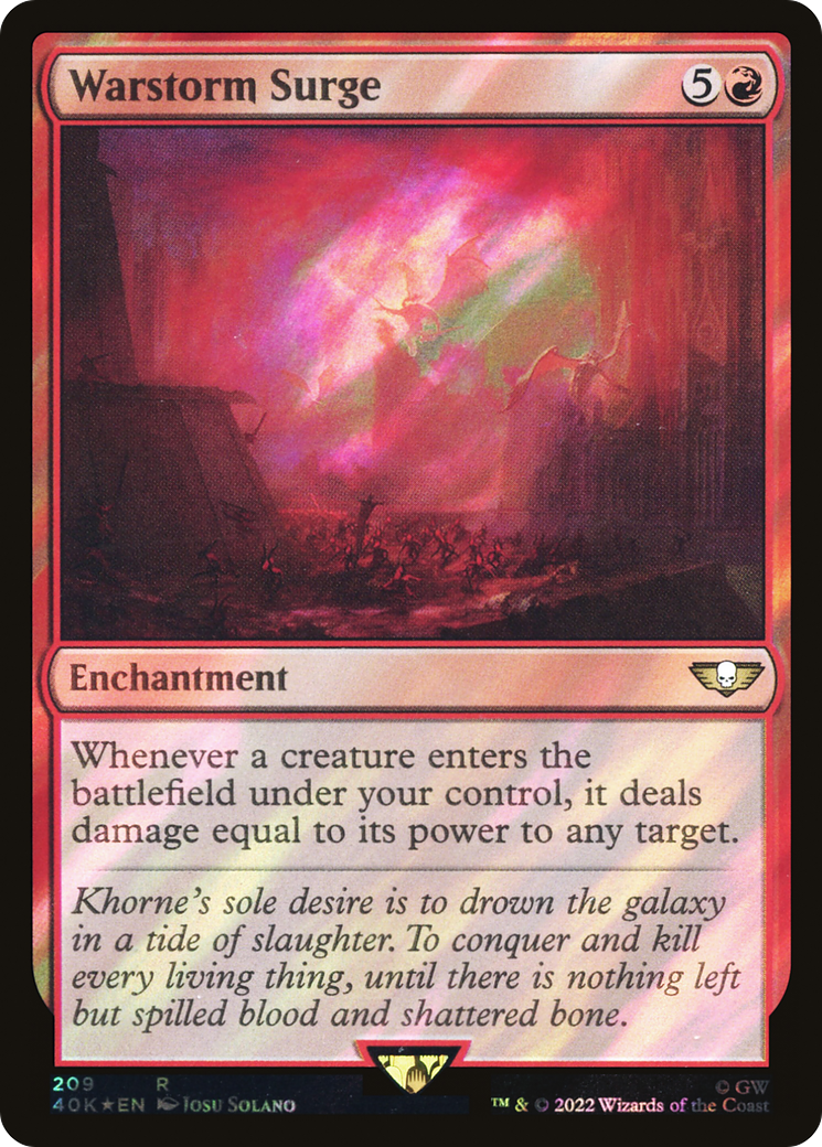 Warstorm Surge (Surge Foil) (40K-209) - Warhammer 40,000 Commander Foil