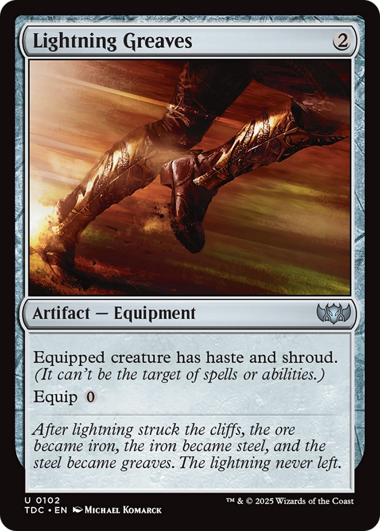 Lightning Greaves [Tarkir: Dragonstorm Commander] | The CG Realm