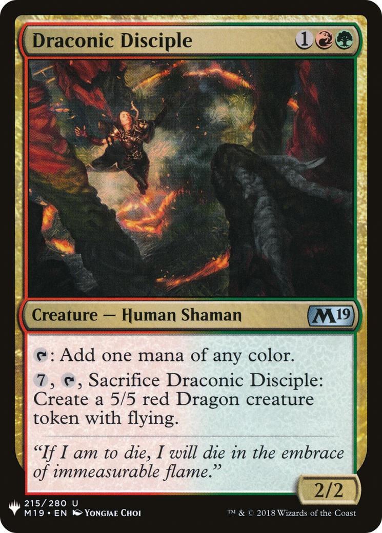 Draconic Disciple (LIST-M19-215) - The List