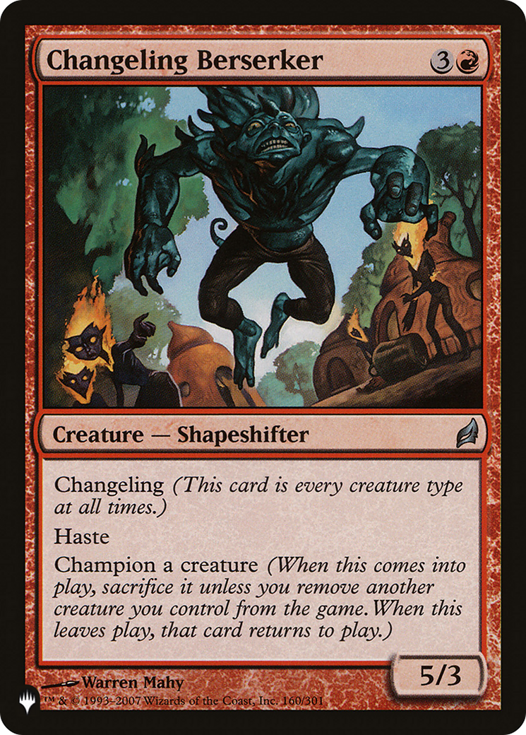 Changeling Berserker [The List] | The CG Realm
