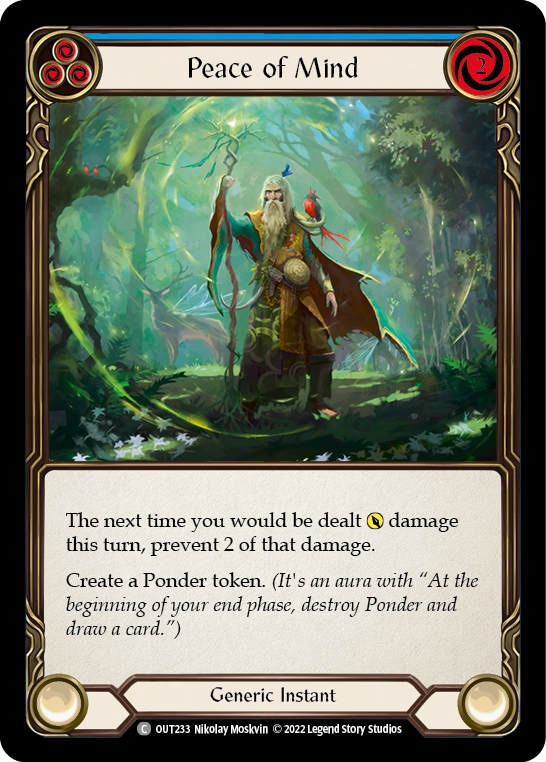 Peace of Mind (Blue) [OUT233] (Outsiders)  Rainbow Foil | The CG Realm