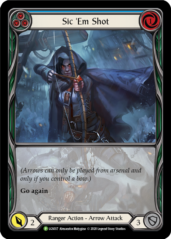 Sic 'Em Shot (Blue) [LGS037] (Promo)  Rainbow Foil | The CG Realm