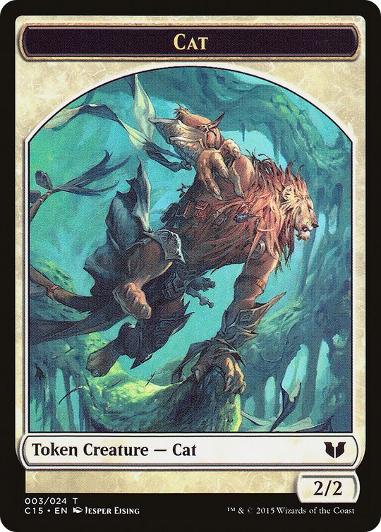 Cat // Zombie Double-Sided Token (C15-3 // 8) - Commander 2015 Tokens