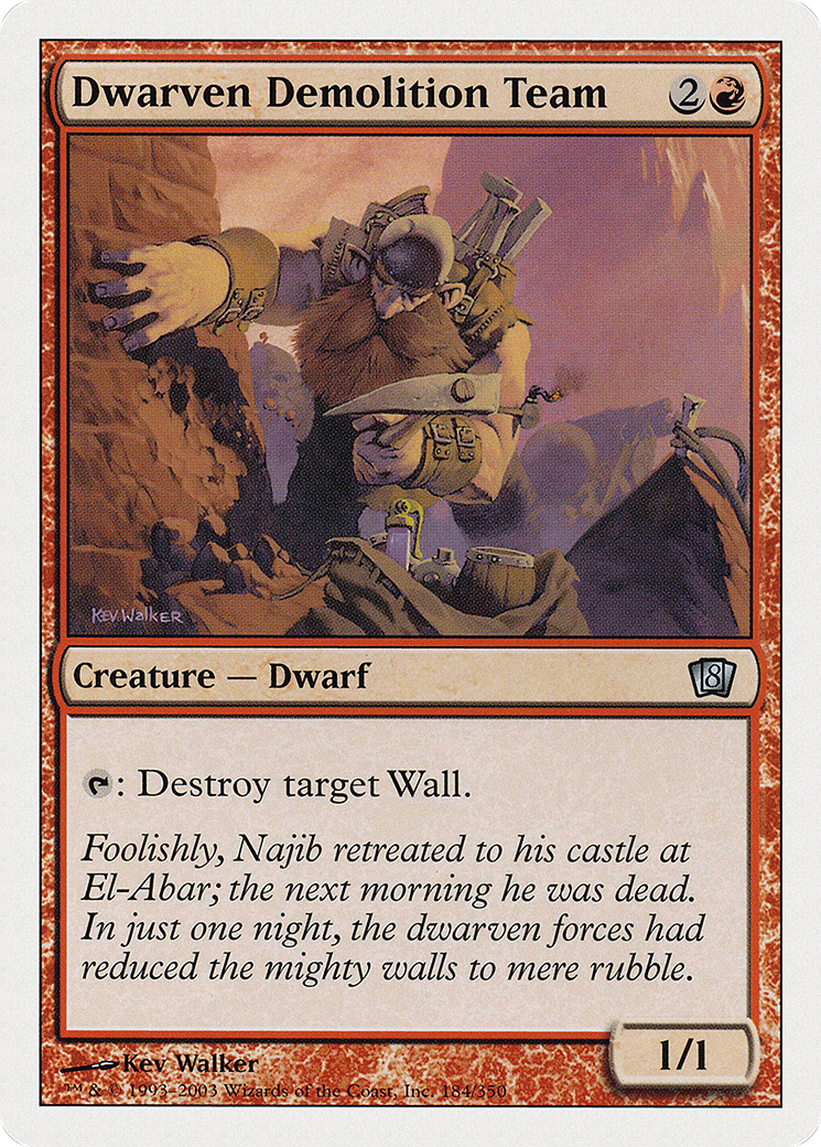 Dwarven Demolition Team (8ED-184) - 8th Edition