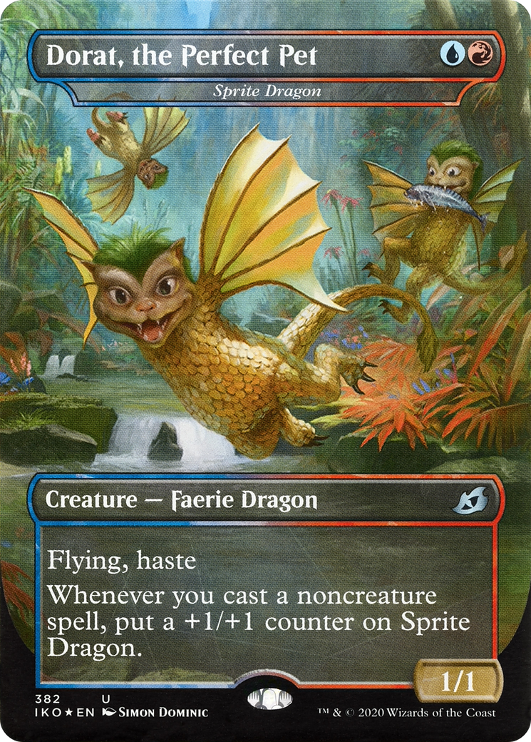 Dorat, the Perfect Pet - Sprite Dragon (IKO-382) - Ikoria: Lair of Behemoths / Dorat, the Perfect Pet (Borderless)