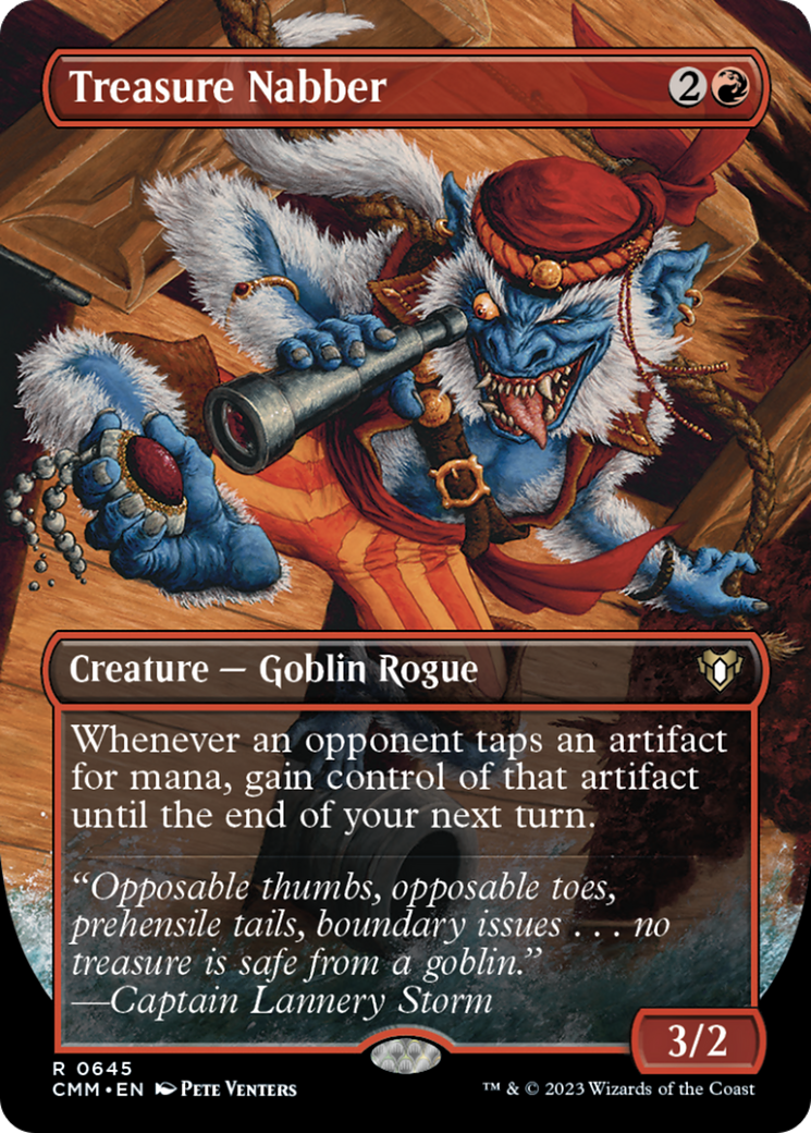 Treasure Nabber (Borderless Alternate Art) [Commander Masters] | The CG Realm