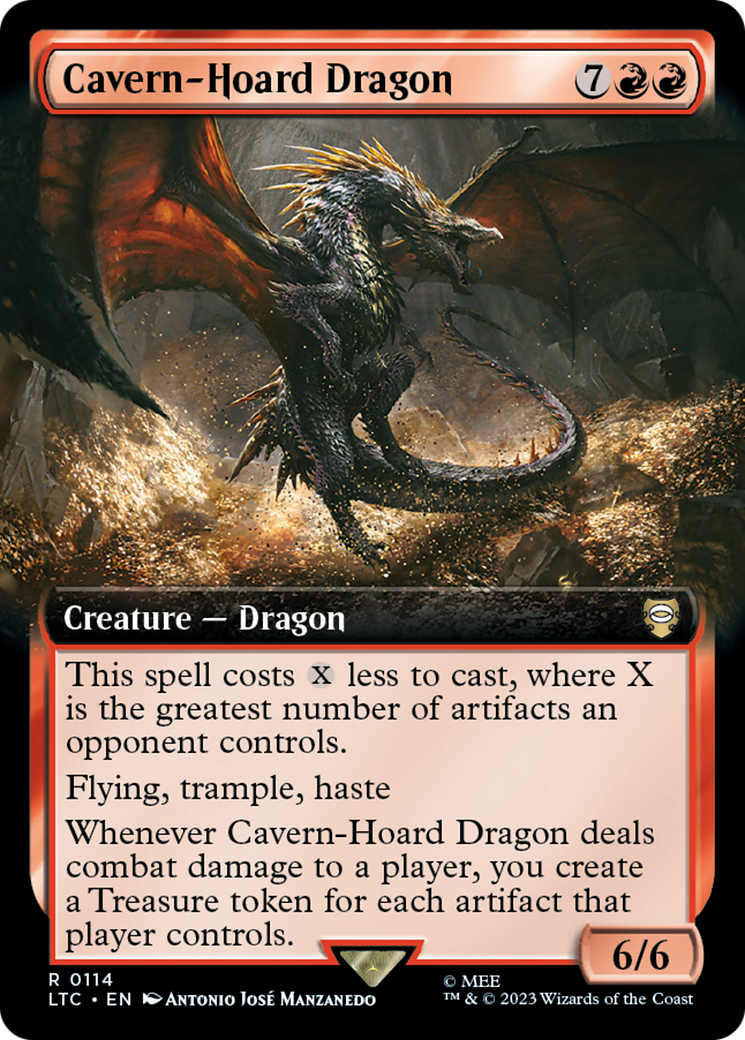 Cavern-Hoard Dragon (Extended Art) [The Lord of the Rings: Tales of Middle-Earth Commander] | The CG Realm