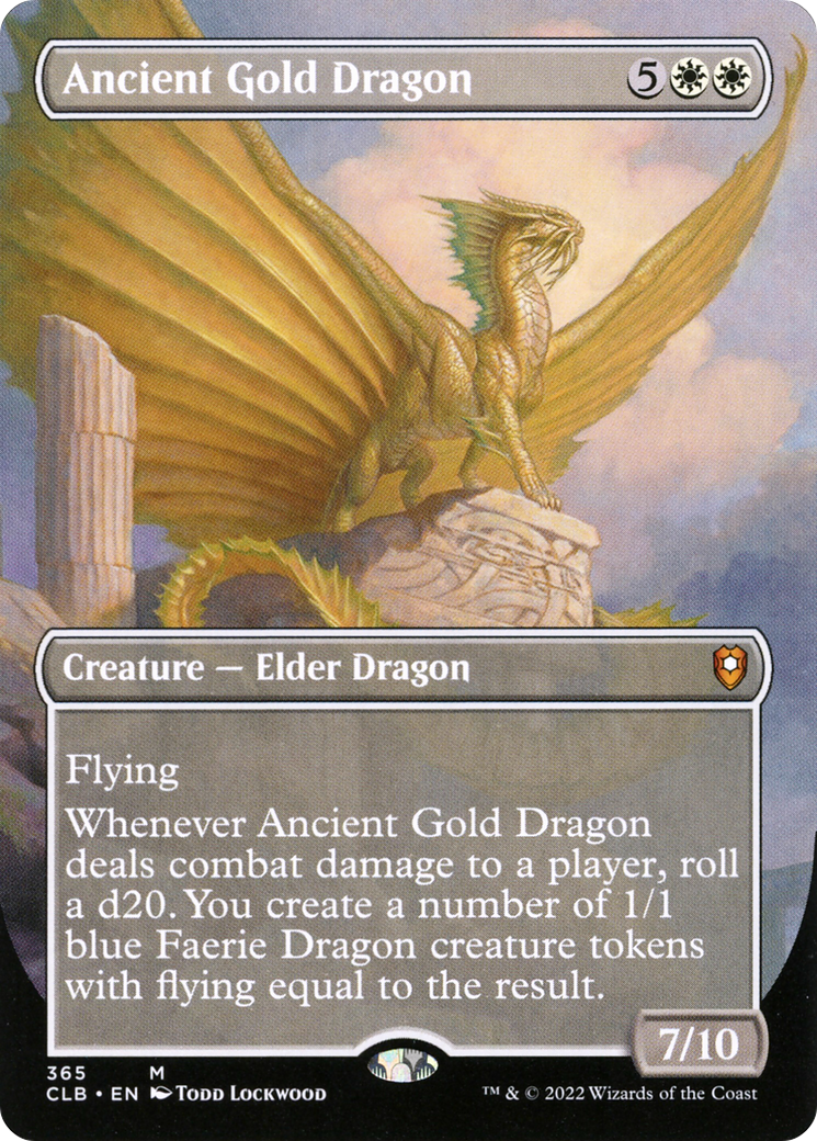 Ancient Gold Dragon (Borderless) (CLB-365) - Commander Legends: Battle for Baldur's Gate