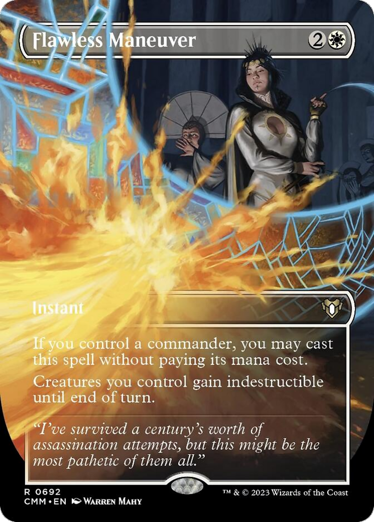 Flawless Maneuver (Borderless Alternate Art) [Commander Masters] | The CG Realm