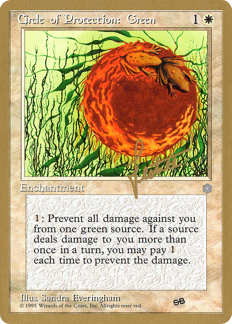 Circle of Protection: Green - 1996 Bertrand Lestree (ICE) (SB) (WCD-) - Pro Tour Collector Set