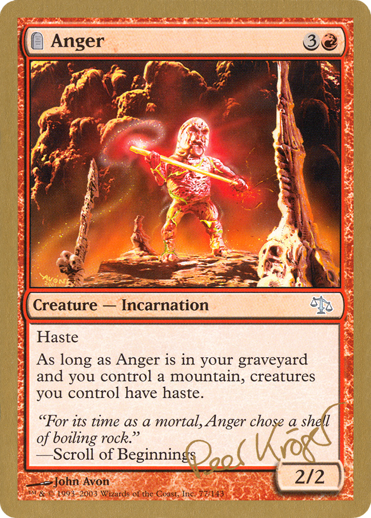 Anger - 2003 Peer Kroger (JUD) (WCD-) - World Championship Decks 2003