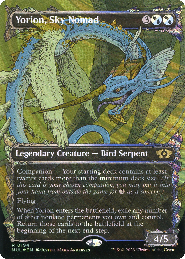 Yorion, Sky Nomad (Halo Foil) (MUL-194) - Multiverse Legends: (Showcase) (Borderless) Foil