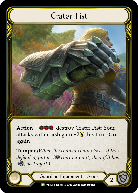 Crater Fist (Golden) [FAB107] (Promo)  Cold Foil | The CG Realm