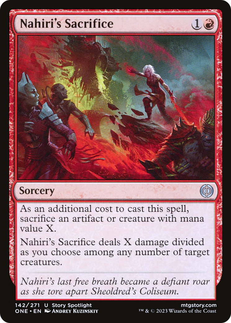 Nahiri's Sacrifice (ONE-142) - Phyrexia: All Will Be One
